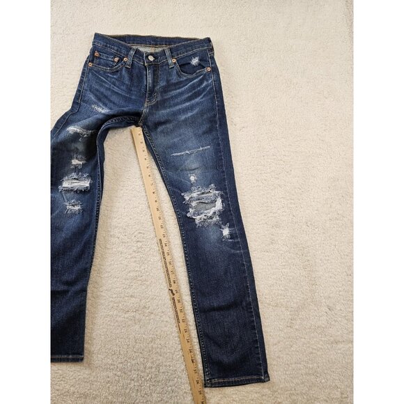 Levi's 511 Jeans Men's 29x30 Slim Straight Leg Blue Denim Distressed Medium Wash - Picture 5 of 16